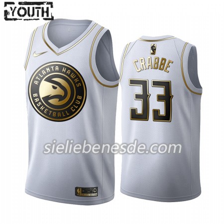 Kinder NBA Atlanta Hawks Trikot Allen Crabbe 33 Nike 2019-2020 Weiß Golden Edition Swingman